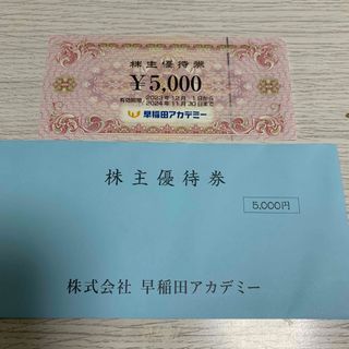 【株主優待】早稲田アカデミー  5000円 1枚(その他)