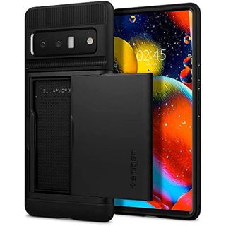 24h内発送✨Spigen Pixel6Pro ケース カード収納 ブラック 黒(Androidケース)