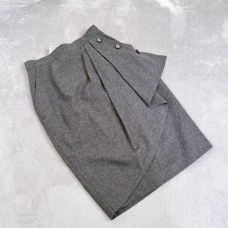 マックスマーラ(Max Mara)の【Ｍax Ｍara】（40）白タグ イタリア製 ミモレ ミモレ タイトスカート(ひざ丈スカート)