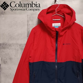 コロンビア(Columbia)のColumbia コロンビア レディース ウィンドブレーカー M 赤×紺(ナイロンジャケット)