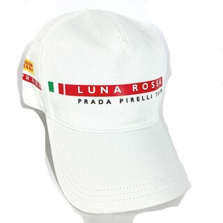 PRADA - プラダ PRADA LunaRosa ルナロッサ 帽子 キャップ帽 ベースボール キャップ コットン ホワイト 未使用