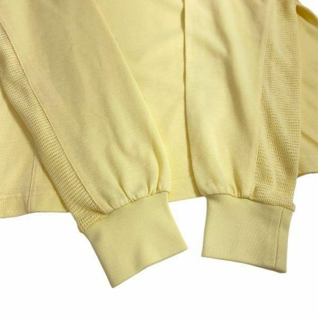 Munsingwear(マンシングウェア)のマンシングウェア 長袖トップス ハーフジップ レディース Lサイズ 黄色 襟柄 スポーツ/アウトドアのゴルフ(ウエア)の商品写真