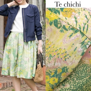 テチチ(Techichi)のテチチ スパンボイル フラワー ガーデン スカート(ひざ丈スカート)