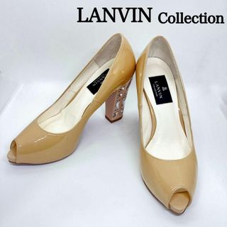 LANVIN Collection エナメル ハイヒール クリスタル パーティー