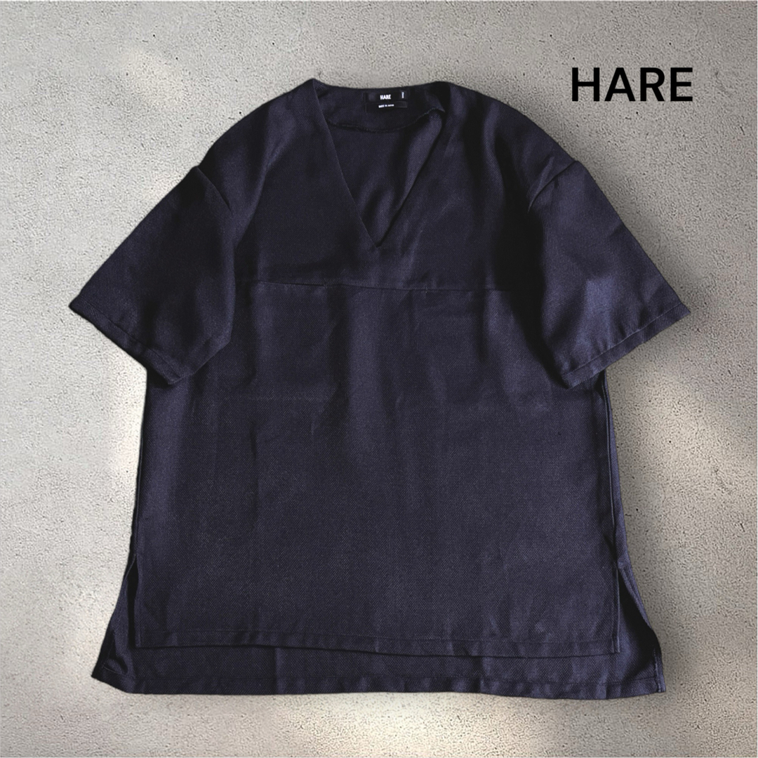 HARE(ハレ)のHARE ハレ オーバーサイズ プルオーバー 胸ポケット 半袖 Sサイズ メンズのトップス(Tシャツ/カットソー(半袖/袖なし))の商品写真