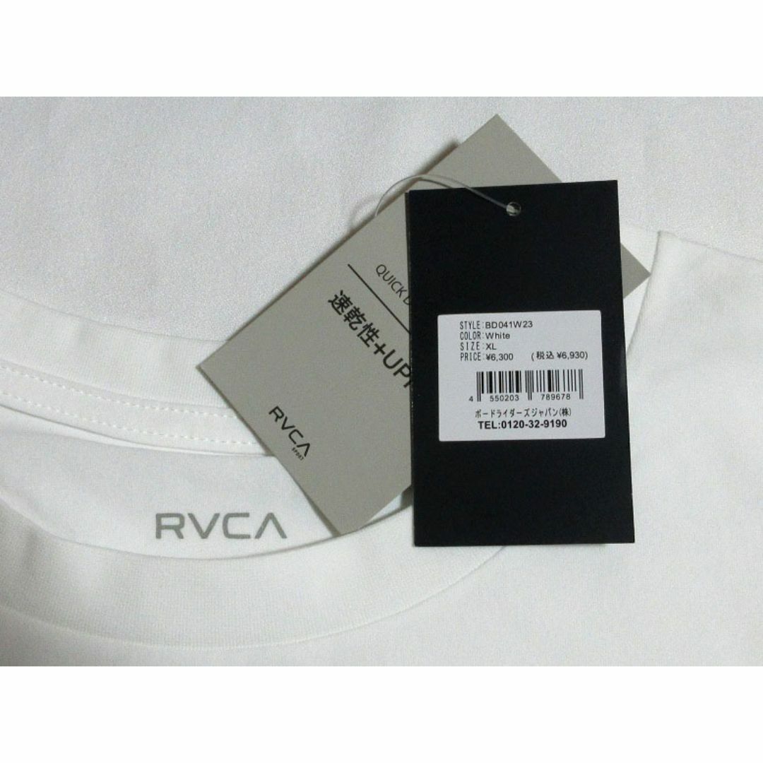 RVCA(ルーカ)のルーカ LEVELS 半袖 ラッシュガード XLサイズ ブラック 白 Tシャツ メンズの水着/浴衣(水着)の商品写真