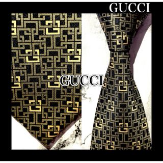 グッチ(Gucci)の【G柄総柄幾何学】277 グッチ　ネクタイ　GUCCI ブラウン　gg柄(ネクタイ)