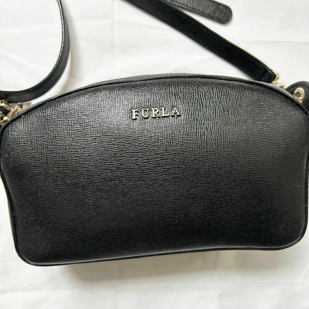 Furla(フルラ)の✨美品✨FURLA ショルダーバッグ　ハーフムーン　レザー　ブラック　本革 レディースのバッグ(ショルダーバッグ)の商品写真