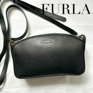 フルラ(Furla)の✨美品✨FURLA ショルダーバッグ　ハーフムーン　レザー　ブラック　本革(ショルダーバッグ)