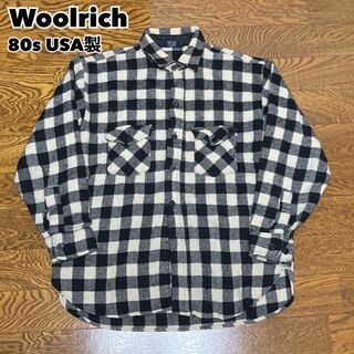 ウールリッチ(WOOLRICH)の80s USA製 Woolrich ウールリッチ ネルシャツ チェック(Tシャツ/カットソー(七分/長袖))