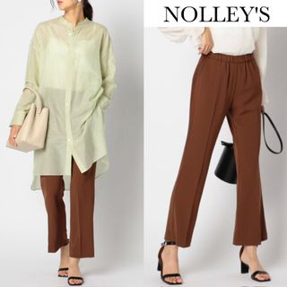 NOLLEY'S - ノーリーズ ウエストゴム フレア パンツ