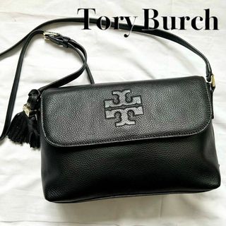 トリーバーチ(Tory Burch)の✨極美品✨激レア　Tory Burch 　ショルダーバッグ　黒　レザー　タッセル(ショルダーバッグ)