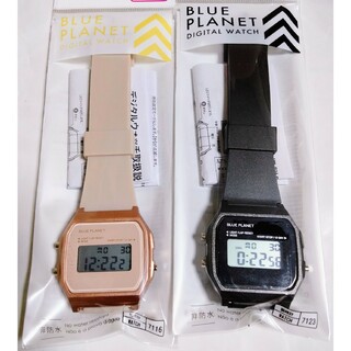 BLUE PLANET ブループラネット デジタルウォッチ 腕時計 ダイソー(腕時計(デジタル))