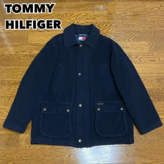 TOMMY HILFIGER - 90s TOMMY HILFIGER ウールジャケット メルトン ネイビー M