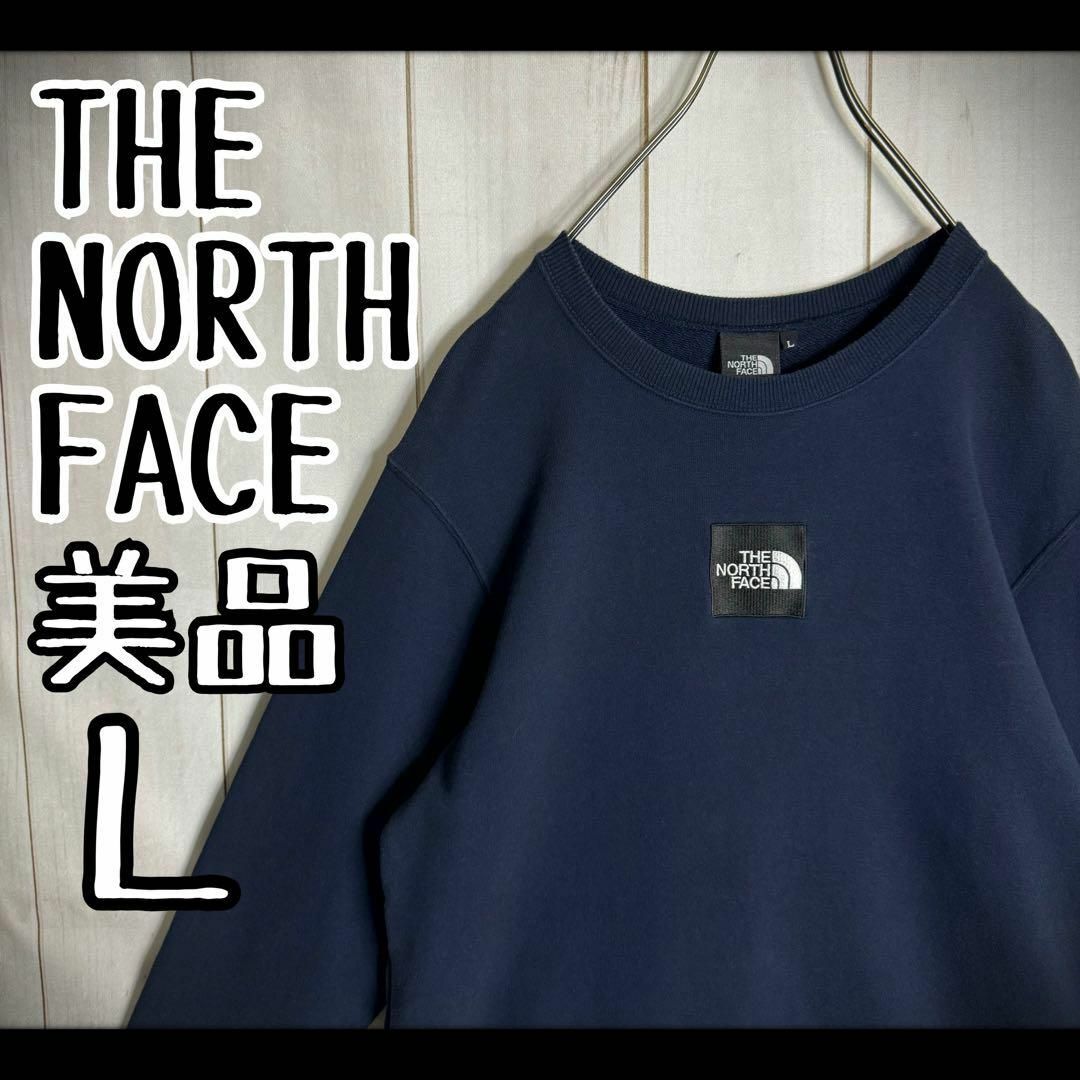 THE NORTH FACE(ザノースフェイス)の【希少デザイン】　ザノースフェイス　スウェット　センターロゴ刺繍　肩ロゴ　美品L メンズのトップス(スウェット)の商品写真