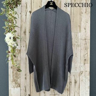 スペッチオ(SPECCHIO)の極美品 SPECCHIO スペッチオ ドルマン 羽織り カーディガン グレー40(カーディガン)