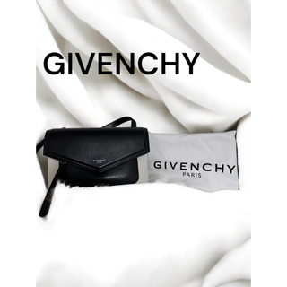 GIVENCHY - GIVENCHY ジバンシィ ショルダーバッグ ブラック ホワイト 本革