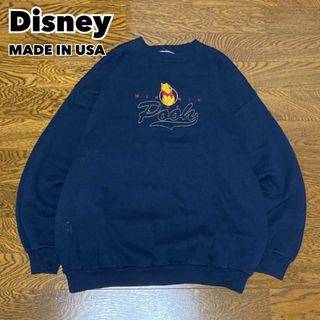 90s USA製 Disney ディズニー スウェット トレーナー プーさん