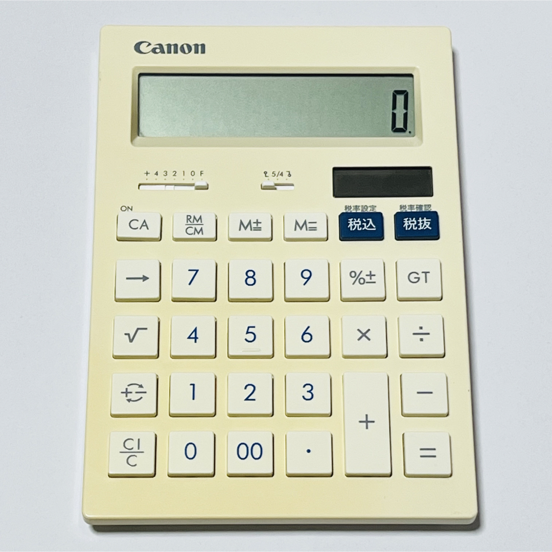 Canon(キヤノン)のキャノン 電卓 12桁 卓上サイズ HS-1201T インテリア/住まい/日用品のオフィス用品(その他)の商品写真