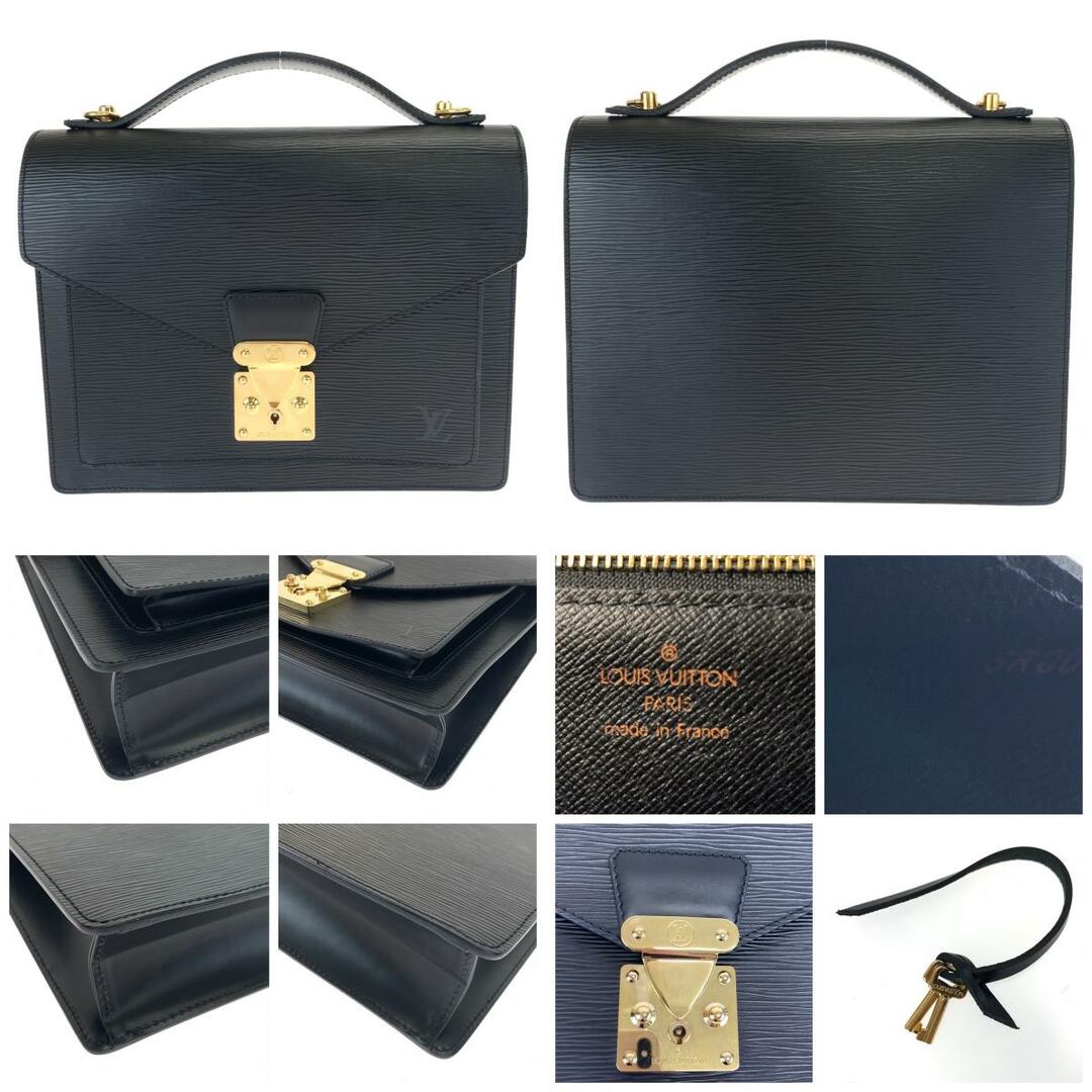 LOUIS VUITTON(ルイヴィトン)の美品 LOUIS VUITTON ルイヴィトン エピ モンソー ブラック 黒 ゴールド金具 エピレザー M52122 ショルダーバッグ セカンドバッグ 2way メンズ 405638 【中古】 メンズのバッグ(ショルダーバッグ)の商品写真