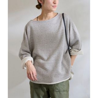 新品　フレームワーク コットンリヨセルボートネックプルオーバーSWEAT