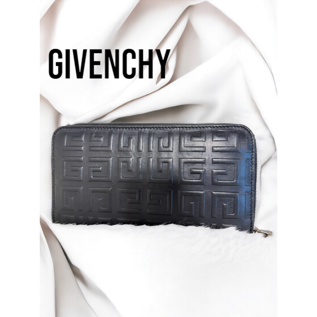 GIVENCHY(ジバンシィ)のGIVENCHY ジバンシー 長財布 黒 gカットgロゴ ラウンドジップ 本皮 メンズのファッション小物(長財布)の商品写真