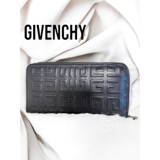 GIVENCHY - GIVENCHY ジバンシー 長財布 黒 gカットgロゴ ラウンドジップ 本皮