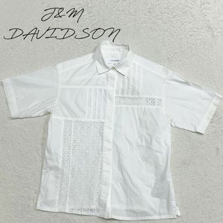 ジェイアンドエムデヴィッドソン(J&M DAVIDSON)のJ&M DAVIDSON ブラウス　レース　白　サイズ6 コットン(シャツ/ブラウス(半袖/袖なし))