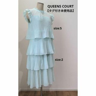 QUEENS COURT 【タグ付き未使用品】 シフォンブラウス スカート