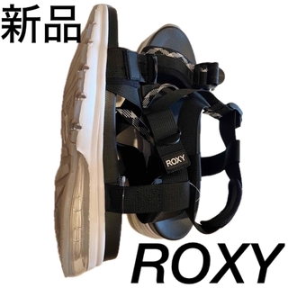 新品24cm ROXY エアサンダル　黒 スポーツサンダル(サンダル)