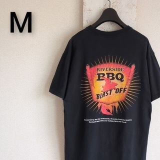 ギルタン(GILDAN)の古着　GILDAN　Tシャツ　ブラック　BBQ　レストラン　M(Tシャツ/カットソー(半袖/袖なし))