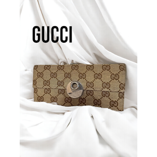 グッチ(Gucci)のGUCCI グッチ 長財布 WホックGGキャンバス GG柄 エクリプス(財布)