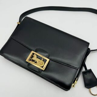 セリーヌ(celine)の【希少✨】セリーヌ 馬車金具 ショルダーバッグ ワンショルダー レザー ブラック(ショルダーバッグ)