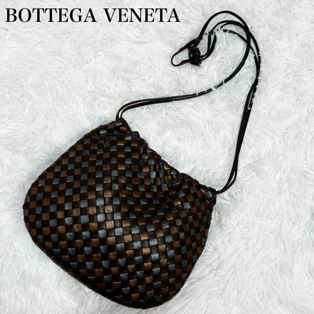 Bottega Veneta(ボッテガヴェネタ)の美品✨BOTTEGA VENETA イントレチャート　ショルダーバッグ レディースのバッグ(ショルダーバッグ)の商品写真