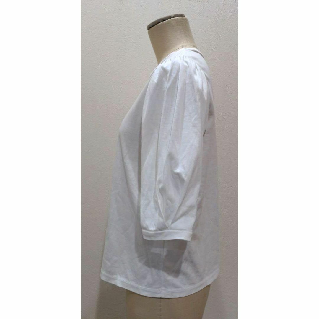Spick & Span(スピックアンドスパン)のSpick&Span パフスリーブ 五分袖 Tシャツ トップス ホワイト 春夏 レディースのトップス(Tシャツ(半袖/袖なし))の商品写真