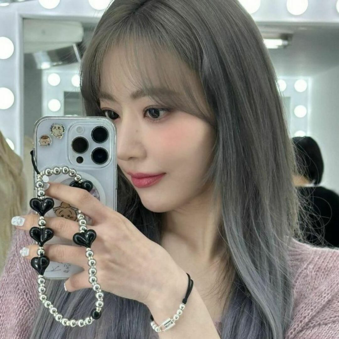 String Ting iPhone ストラップ 宮脇咲良 シルバー ハートの通販 String Ting iPhone ストラップ 宮脇咲良 シルバー ハートの通販