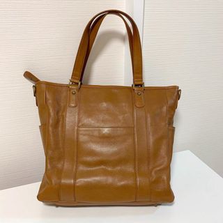 美品 ハンドバッグ　ショルダーバッグ　ビジネス　ブラウン　レザー　本革(トートバッグ)