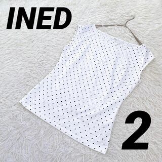 イネド(INED)の【INED】イネド（2）トップス 水玉 ドット柄 袖なし 薄地(Tシャツ(半袖/袖なし))