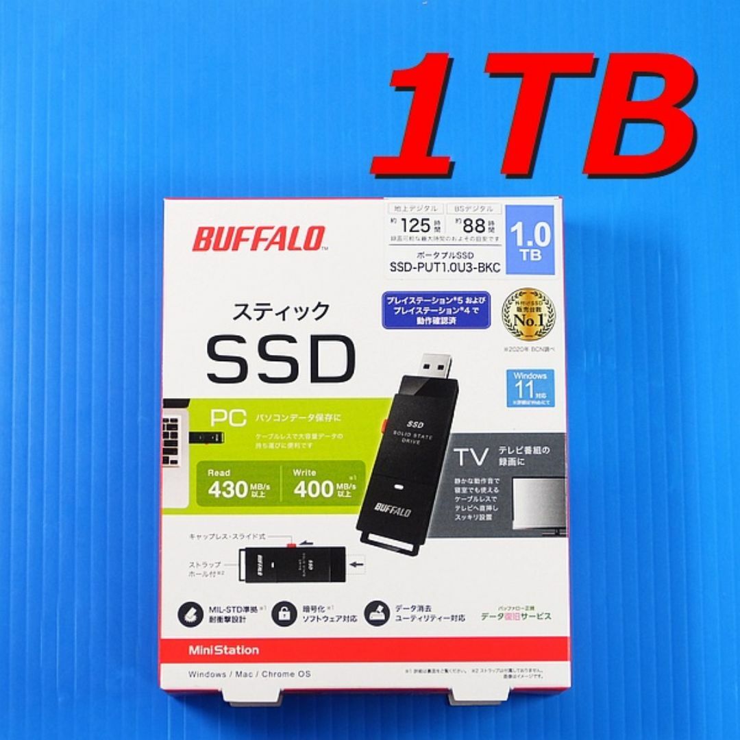 USB3.2 SSD 1TB】BUFFALO SSD-PUT1..0U3-BK USB3.2 SSD 1TB】BUFFALO SSD-PUT1..0U3-BK