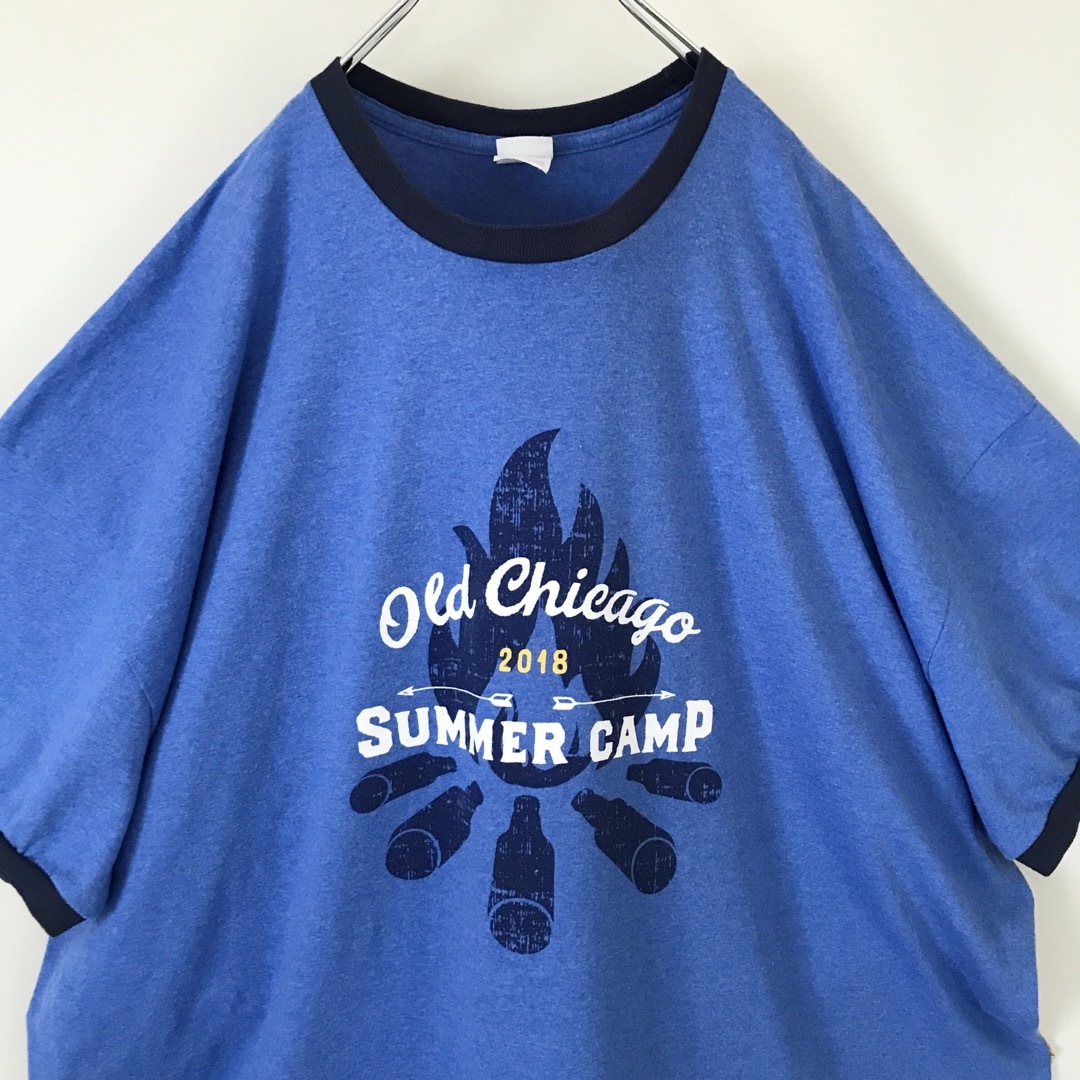 アメリカ古着★超ビッグ★リンガーTシャツ★SUMMER CAMP★USA 4XL メンズのトップス(Tシャツ/カットソー(半袖/袖なし))の商品写真