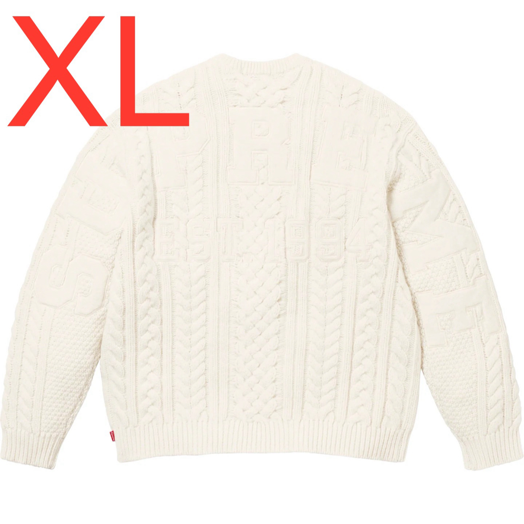 Supreme(シュプリーム)のSupreme Applique Cable Knit Sweater XL メンズのトップス(ニット/セーター)の商品写真