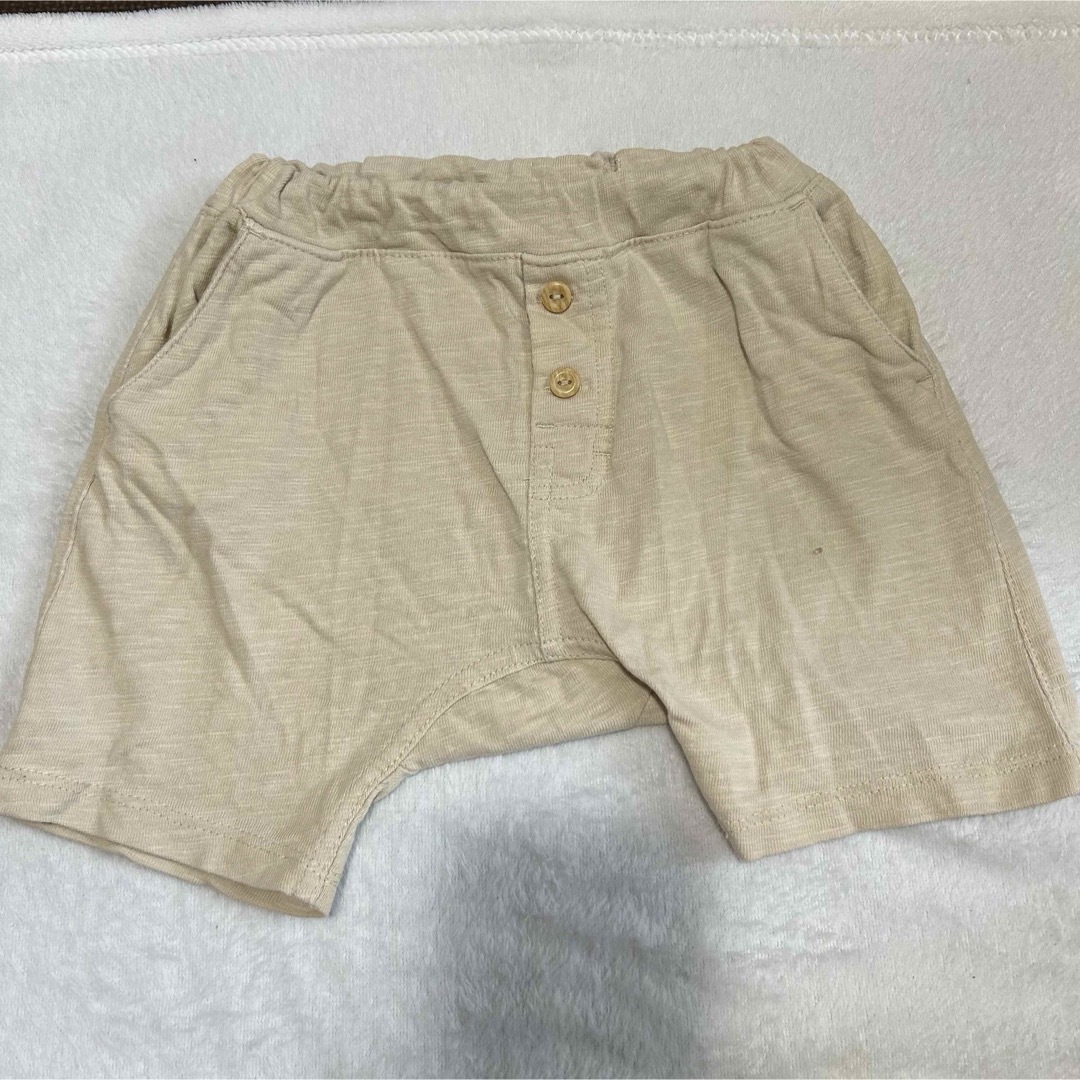 Ｈ&M オーガニックコットン ハーフパンツ 80cm キッズ/ベビー/マタニティのベビー服(~85cm)(パンツ)の商品写真