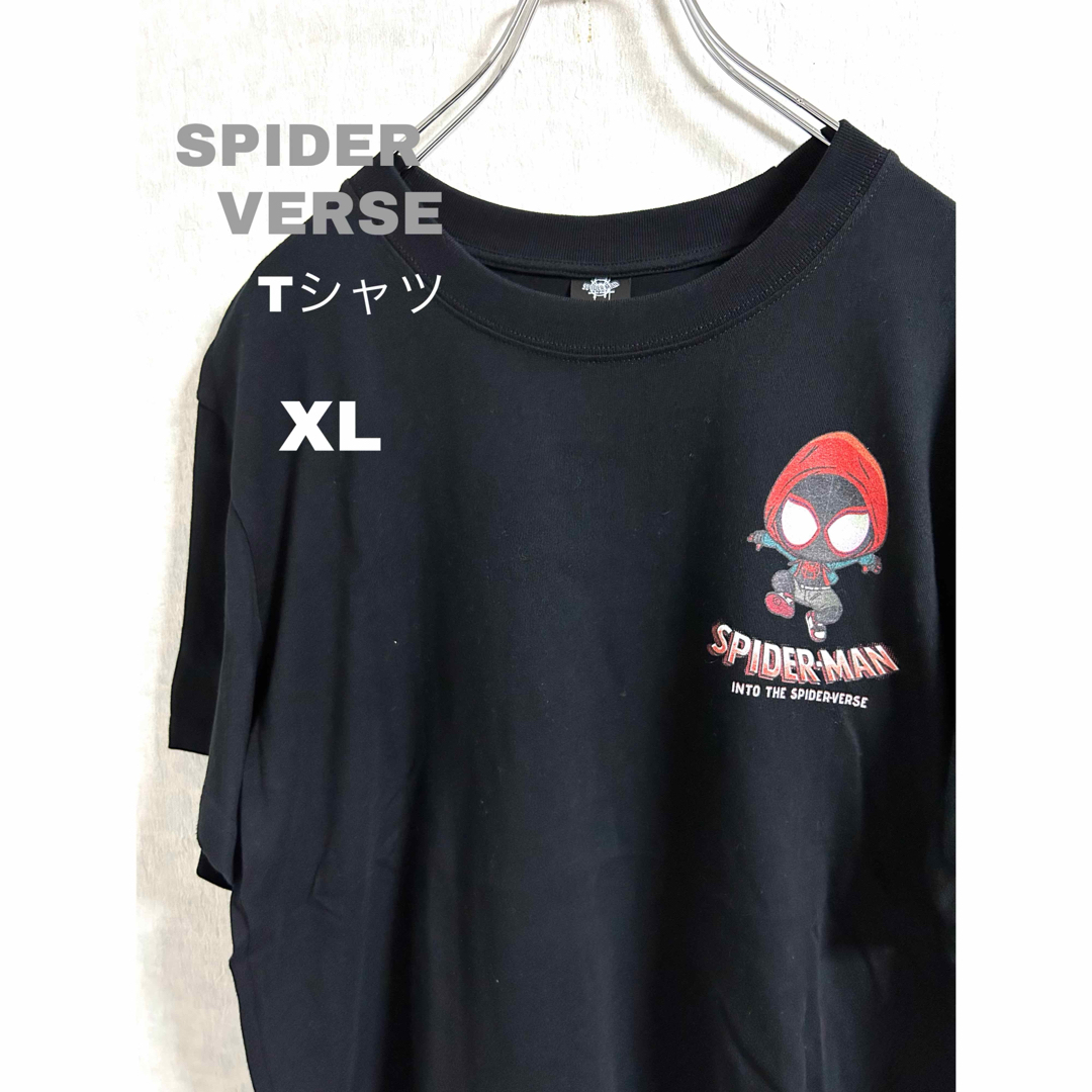 VINTAGE(ヴィンテージ)の希少品 SPIDER VERSE スパイダーバース Tシャツ 黒 ホットトイズ メンズのトップス(Tシャツ/カットソー(半袖/袖なし))の商品写真