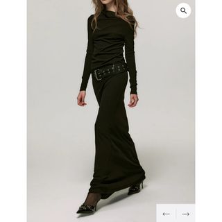 One-Shoulder Long Belt Slim One-Piece(ロングワンピース/マキシワンピース)