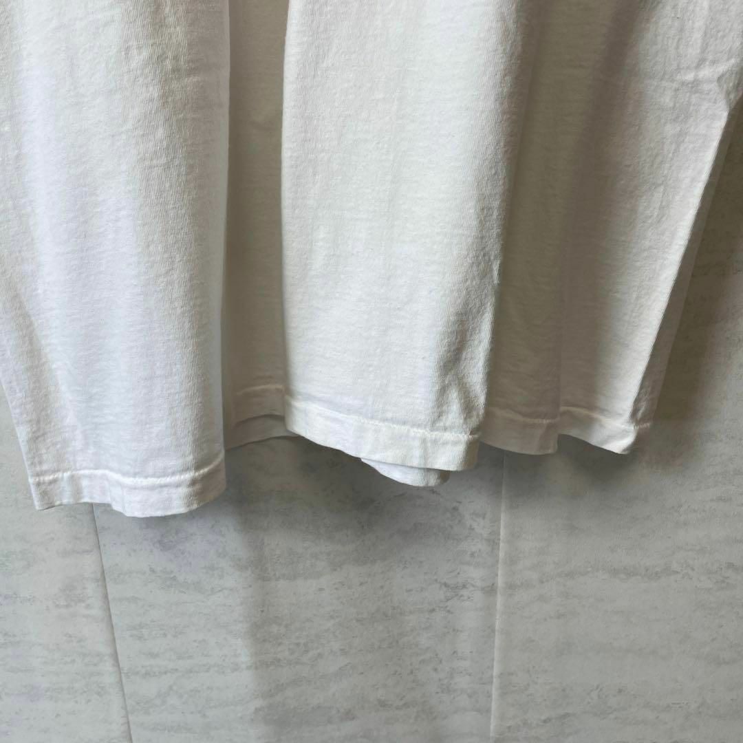 メイドインUSA　シングルステッチビンテージＴシャツ　白ホワイト立体ロゴ　古着 メンズのトップス(Tシャツ/カットソー(半袖/袖なし))の商品写真