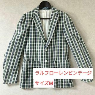 ラルフローレン(Ralph Lauren)のラルフローレン ビンテージ　ジャケット　チェック　サイズМ メンズ(テーラードジャケット)