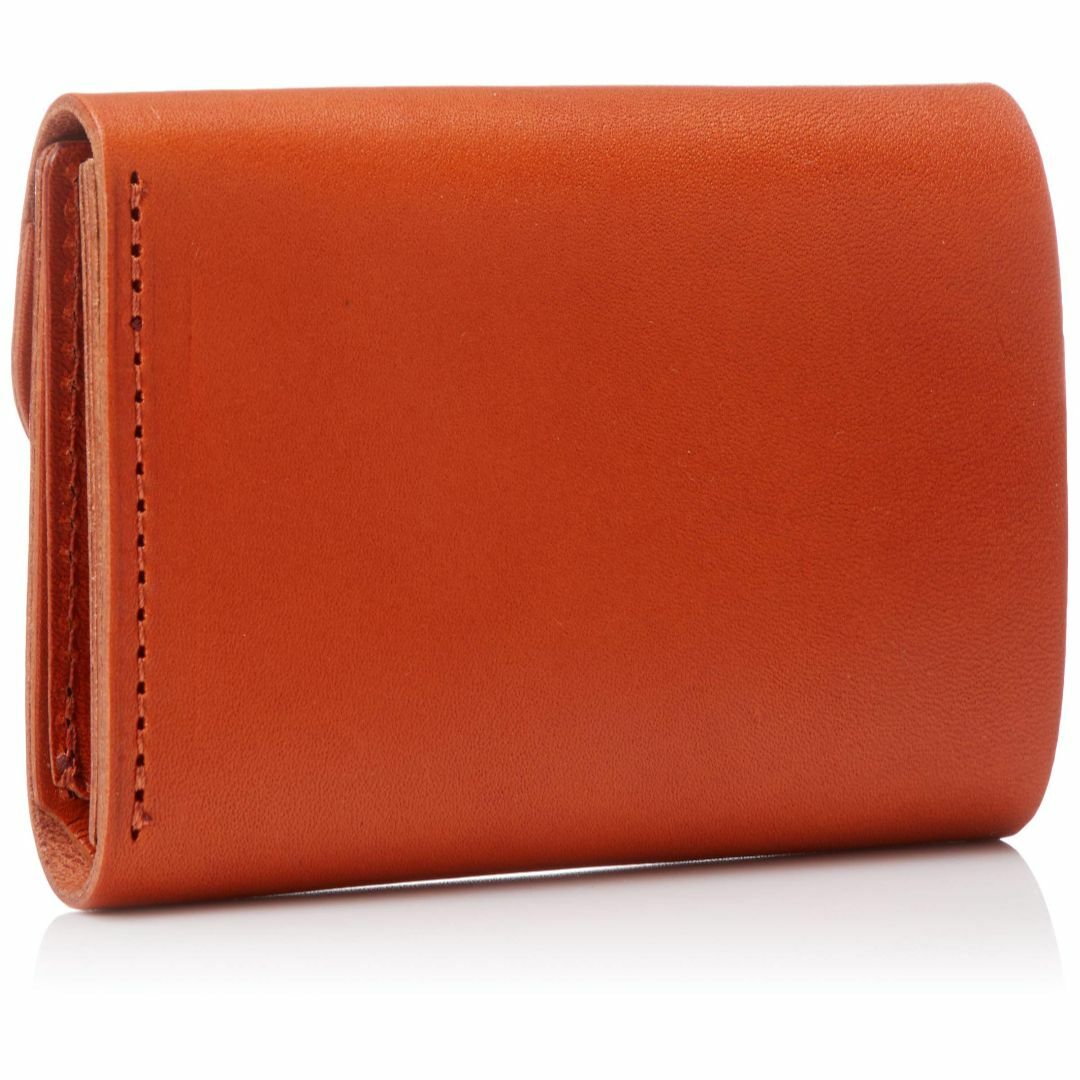 色: オレンジ[リアルクロスレザー] 牛革二つ折り財布 TDSG-1019 メンズのバッグ(その他)の商品写真