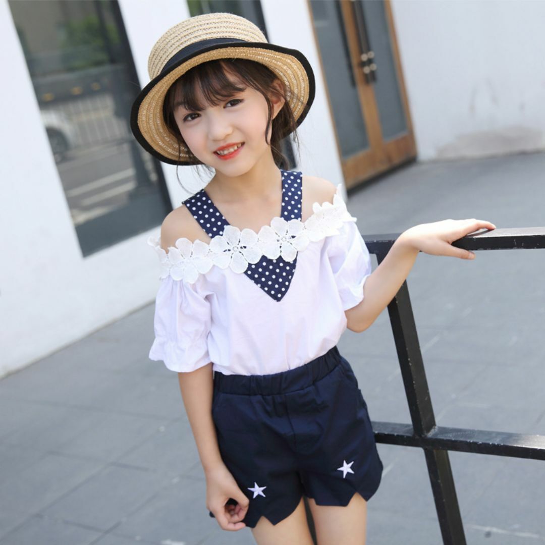 子供 セットアップ 140 キッズ/ベビー/マタニティのキッズ服女の子用(90cm~)(Tシャツ/カットソー)の商品写真