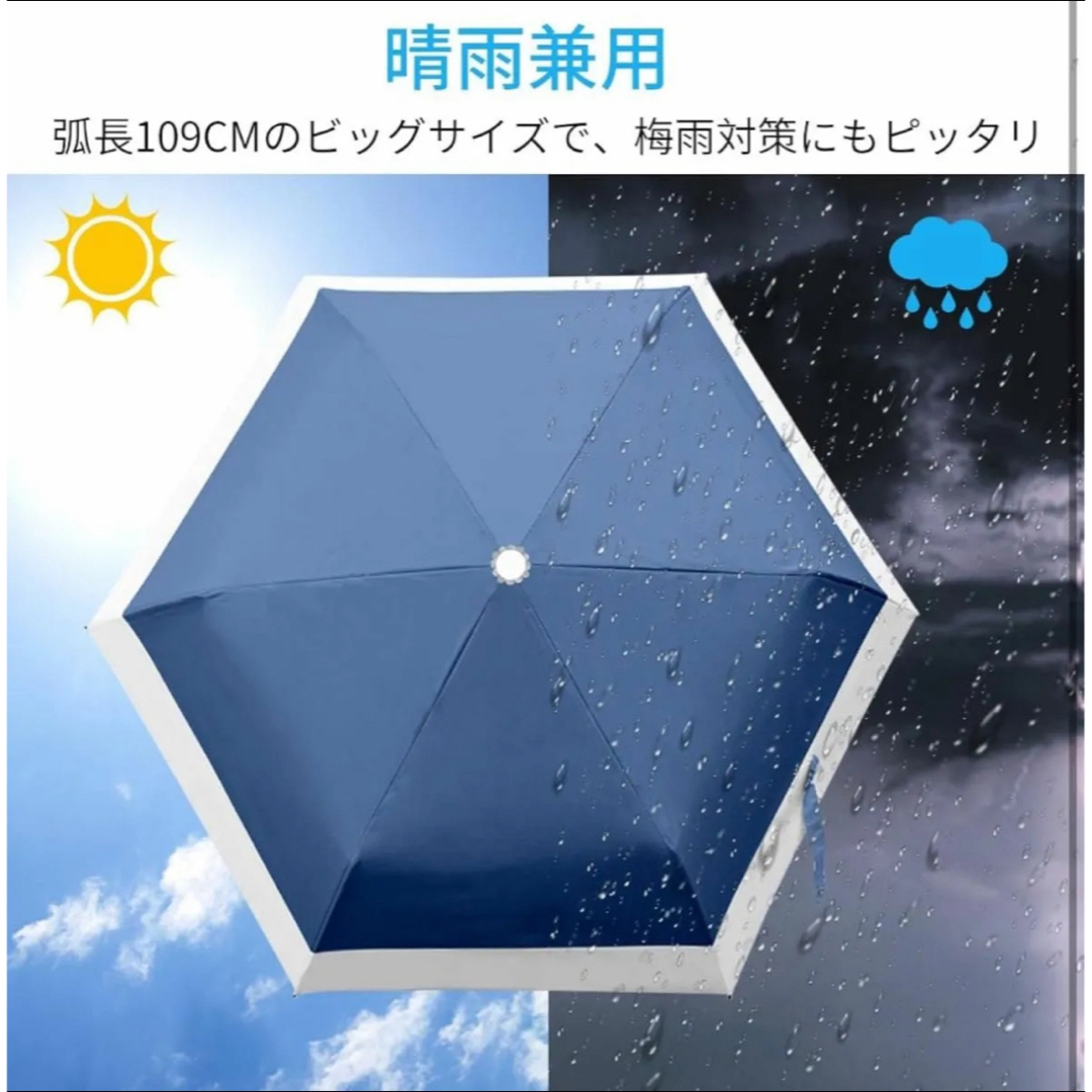 折りたたみ傘 日傘 8本骨 晴雨兼用 ワンタッチ自動開閉紫外線遮断日焼け止め対策 レディースのファッション小物(傘)の商品写真