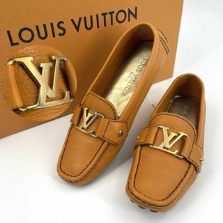 ルイヴィトン(LOUIS VUITTON)のc604真贋済【ヴィトン】美品”モンテカルロ LV 金具 ドライビングシューズ(スリッポン/モカシン)